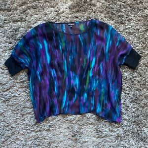 Express Sheer Multi Colored top size M